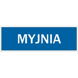 Myjnia - tabliczka informacyjna