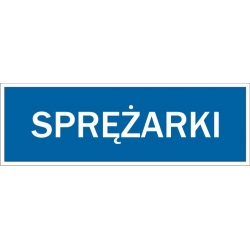 Sprężarki - tabliczka informacyjna