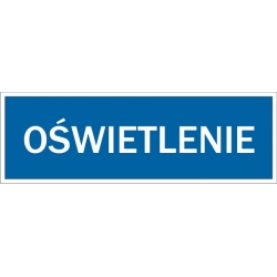 Oświetlenie - tabliczka informacyjna