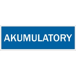 Akumulatory - tabliczka informacyjna