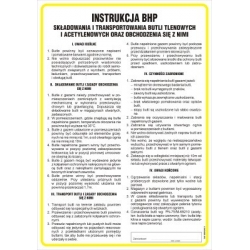 Instrukcja BHP składowania i transportowania butli tlenowych i acetylenowych oraz obchodzenia się z nimi