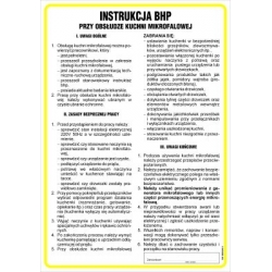Instrukcja BHP przy obsłudze kuchni mikrofalowej
