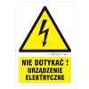 nie dotykać! urzadzenie elektryczne naklejka, tabliczka tabliczkibhp.pl