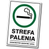 Znak informacyjny - Strefa palenia papierosów - Oznaczenie obszaru dozwolonego palenia