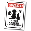 Uwaga pies tabliczka, naklejka, znak, sklep tabliczkibhp.pl