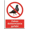 Znak BHP - Zakaz dokarmiania gołębi