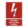 Znak elektryczny - Główny wyłącznik prądu