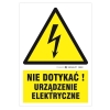 Znak ostrzegawczy nie dotykać! urządzenie elektryczne - Znak elektryczny