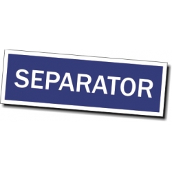 Separator - tabliczka informacyjna