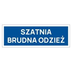 Szatnia brudna odzież tabliczka informacyjna na drzwi, naklejka, znak