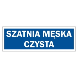 Szatnia męska czysta tabliczka informacyjna na drzwi, naklejka