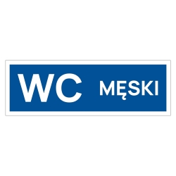 WC męski -tabliczka na drzwi, naklejka, znak