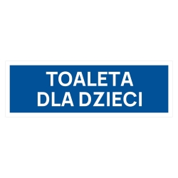 Toaleta dla dzieci tabliczka na drzwi, naklejka, znak