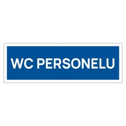 WC personelu - tabliczka informacyjna na drzwi naklejka