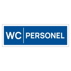 WC personel - tabliczka informacyjna na drzwi naklejka