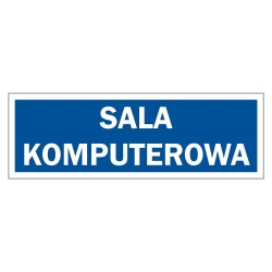 Sala komputerowa tabliczka informacyjna na drzwi, naklejka