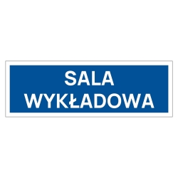 Sala wykładowa tabliczka informacyjna na drzwi, naklejka, znak