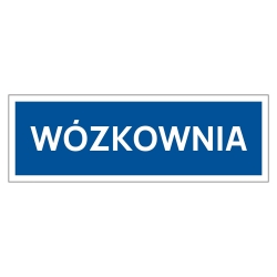 Wózkownia - tabliczka, naklejka informacyjna na drzwi