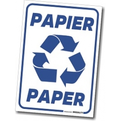 Papier - Naklejka informacyjna, segregacja śmieci