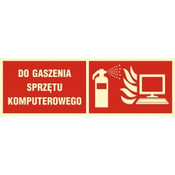 Znak przeciwpożarowy - Gaśnica do gaszenia sprzętu komputerowego