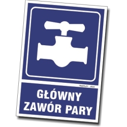 Znak - Główny zawór pary