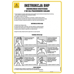 Instrukcja BHP higienicznego korzystania z WC dla pracowników zakładu
