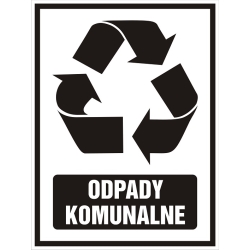 Znak segregacji odpadów  Odpady komunalne.