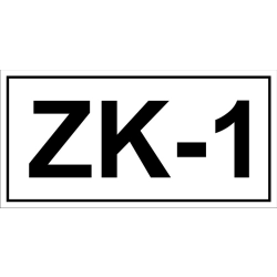 Znak elektryczny -  Oznacznik typu złącza ZK-1 naklejka