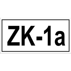 Znak elektryczny -  Oznacznik typu złącza ZK-1a naklejka