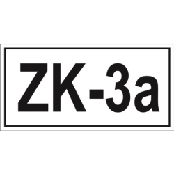 Znak elektryczny -  Oznacznik typu złącza ZK-3a naklejka