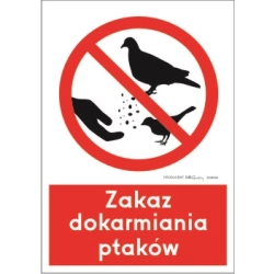 Znak - Zakaz dokarmiania ptaków