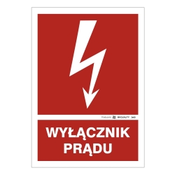 Znak elektryczny - Wyłącznik prądu