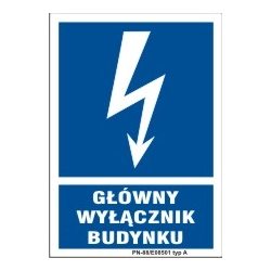 Znak elektryczny - Główny wyłącznik budynku
