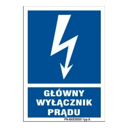 Znak elektryczny - Główny wyłącznik prądu