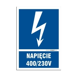 Znak elektryczny - Napięcie 400/230V