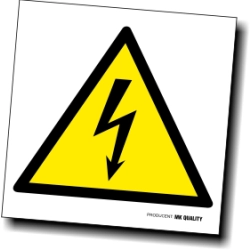 Nie dotykać! urządzenie elektryczne piktogram, tabliczka, naklejka, znak elektryczny
