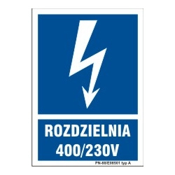 Znak elektryczny - Rozdzielnia 400/230V