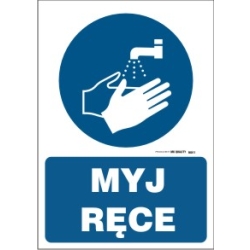 Myj ręce - Znak BHP