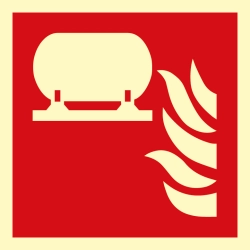 Znak przeciwpożarowy - Stacjonarna instalacja przeciwpożarowa