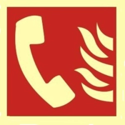 Znak przeciwpożarowy - Telefon bezpieczeństwa